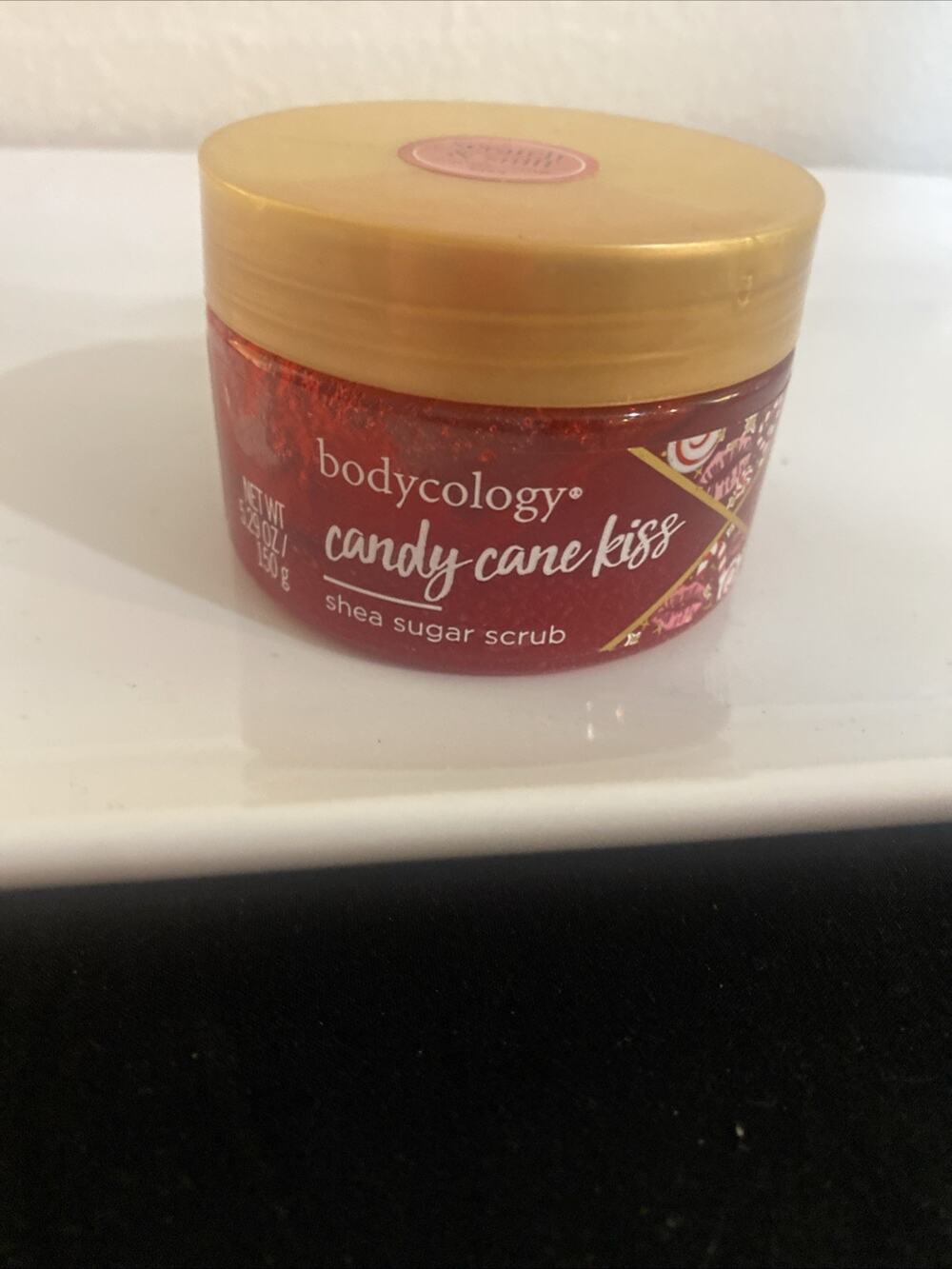 Bodycology Shea Sugar Scrub Women - CANDY CANE KISS - 5.29 oz - Insert Sealed